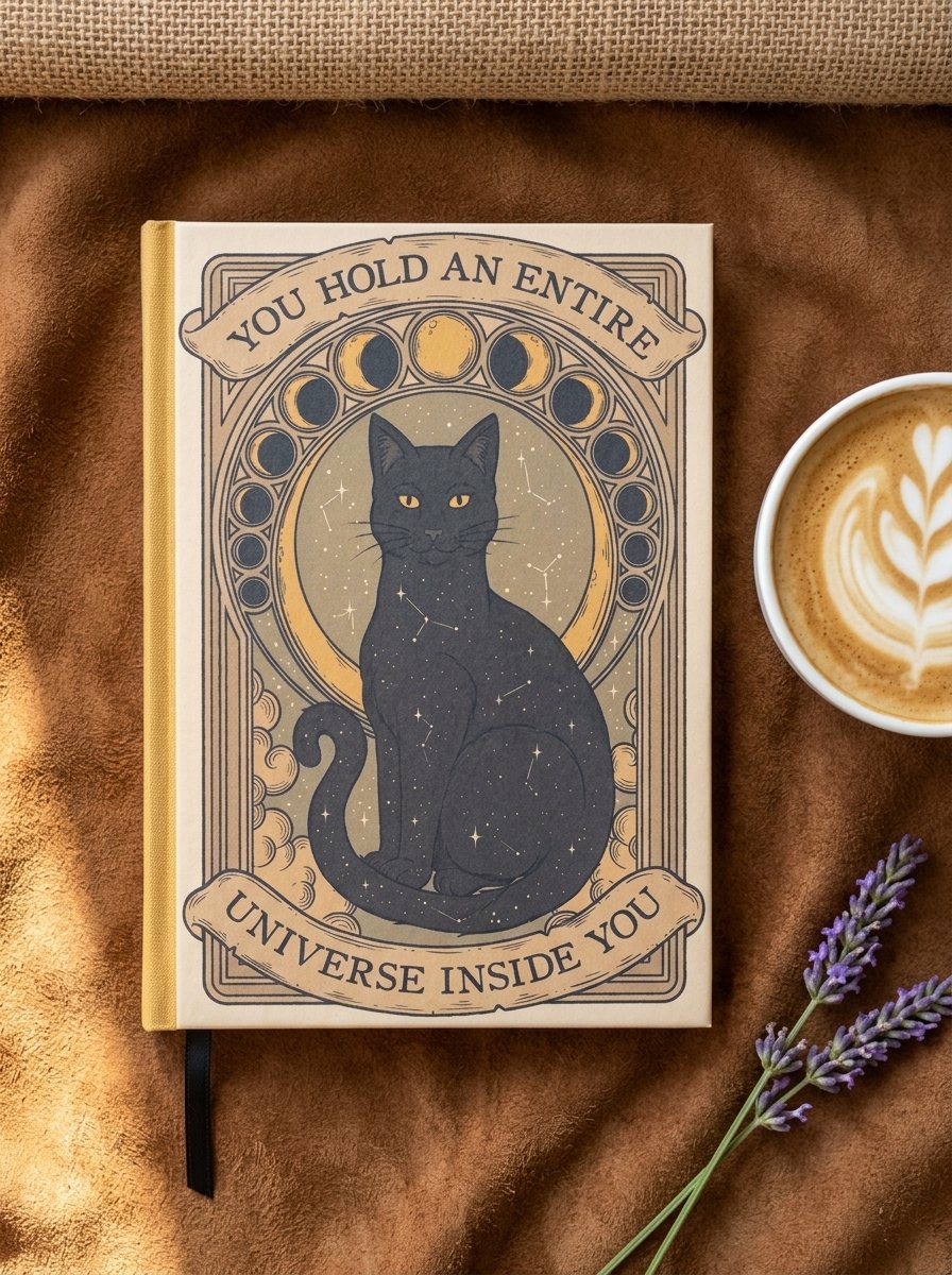 You hold an entire universe inside you, cuaderno artesanal de Singular