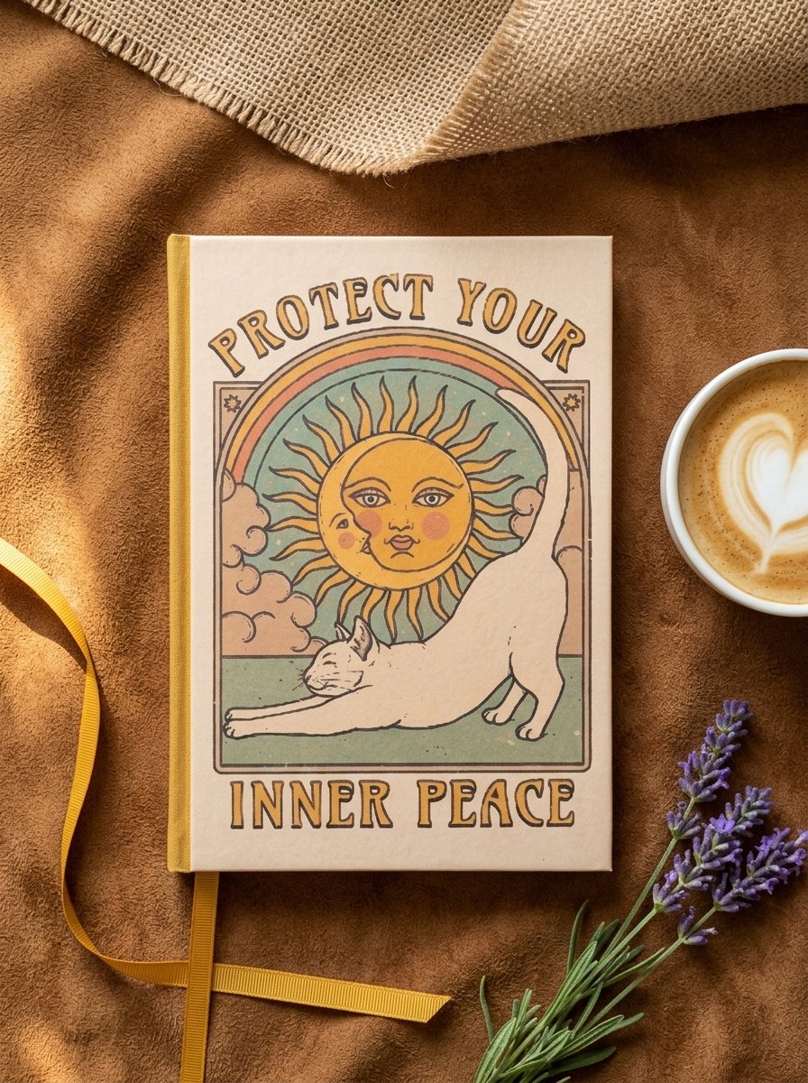 Protect your inner peace, cuaderno artesanal de Singular