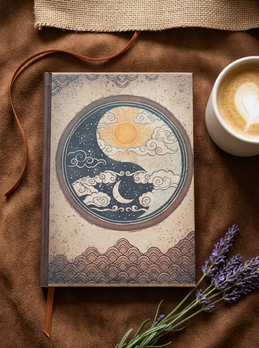 Sol y luna, cuaderno artesanal de Singular